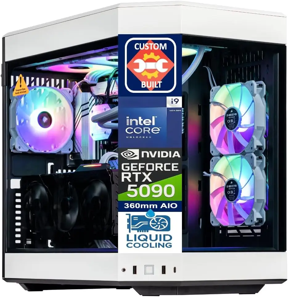 Rtx 5090 32Gb - Velztorm White Praetix Maßgefertigter Y60 Gaming-Desktop-PC
