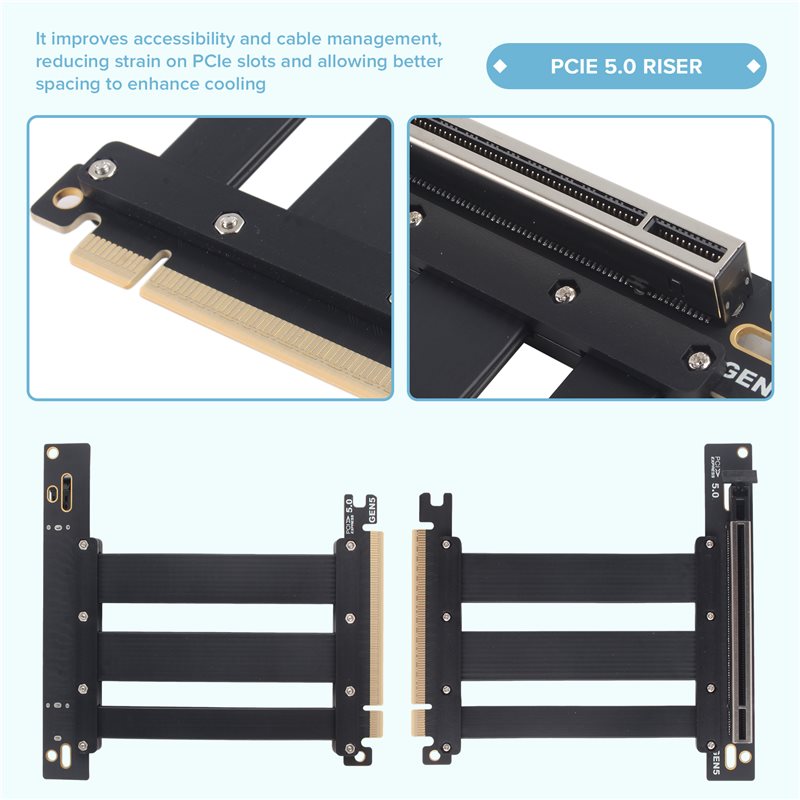 Für PCIe 5.0 X16 Riser-Kabelve – Pcie 5.0 Gpu Riser Cable Bewertung und Preis