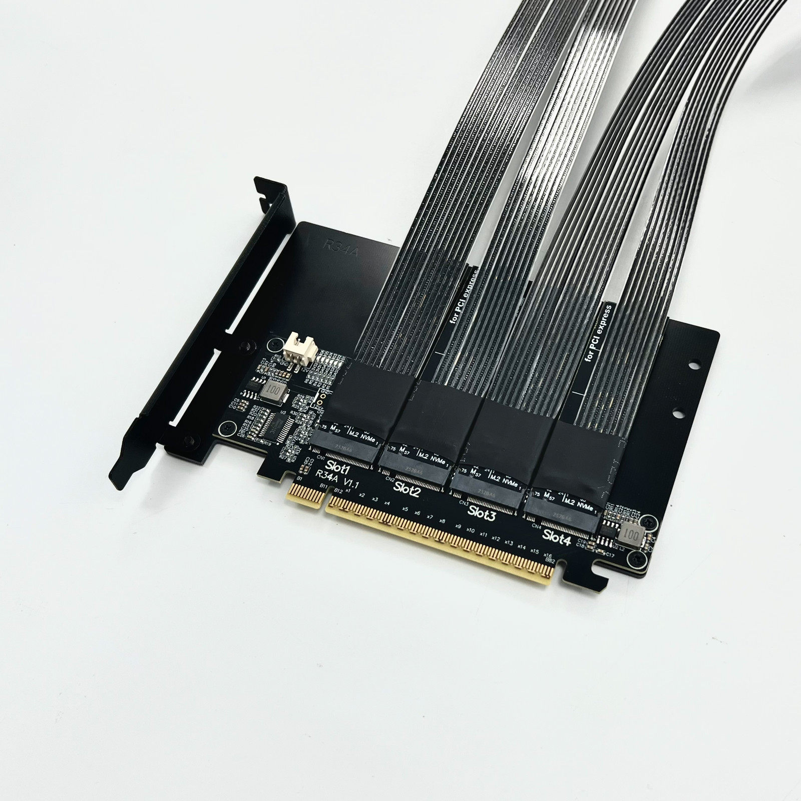 PCIe 5.0 X16 4*M.2 NVMe zu X8  – Pcie 5.0 Gpu Riser Cable Bewertung und Preis